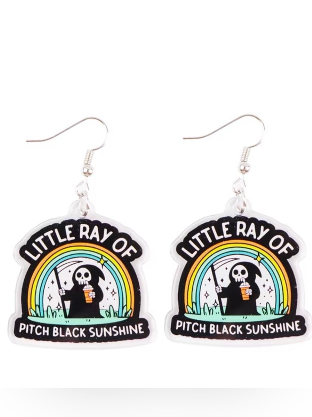 Acrylic Cute Ray of Sunshine Earrings